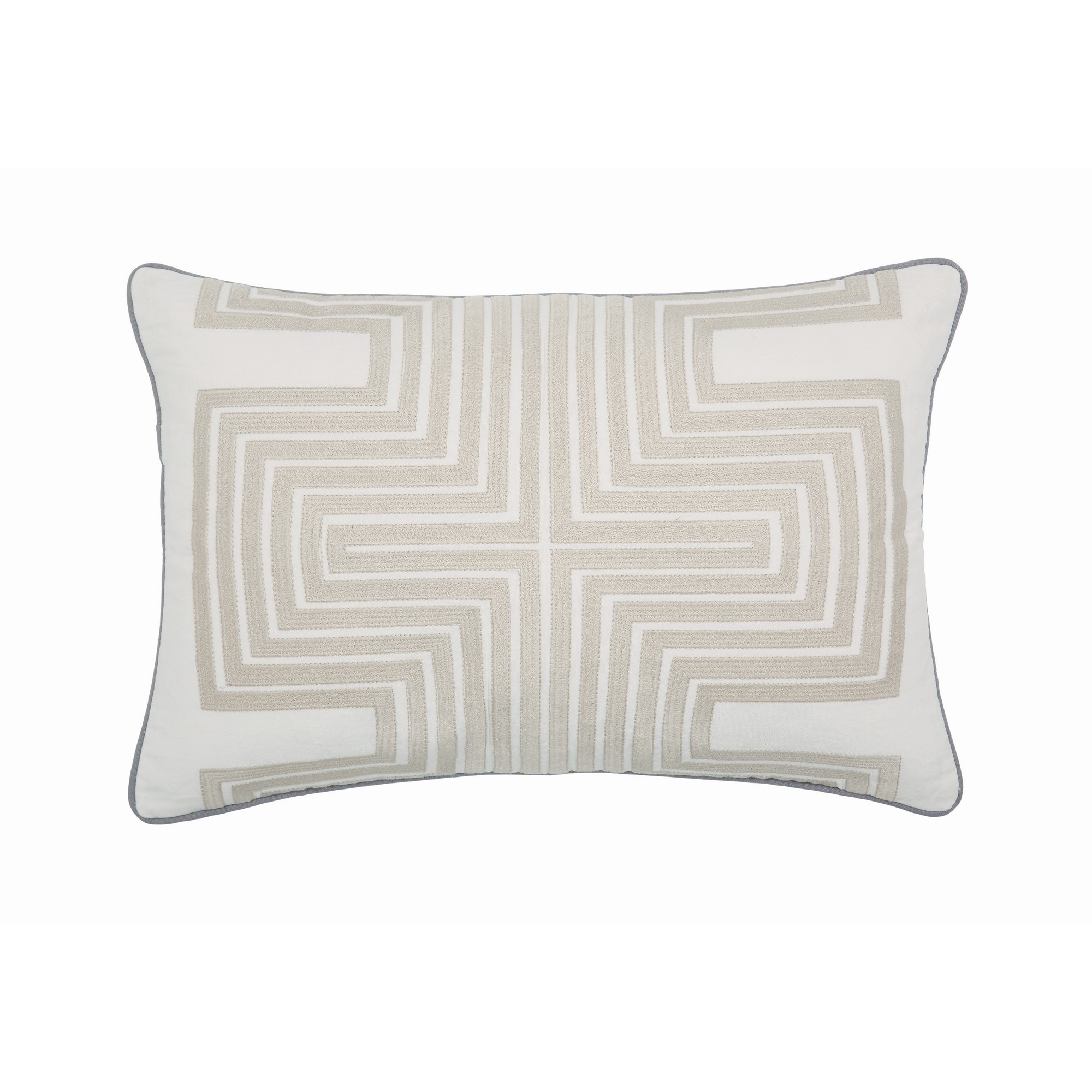 Motion Geometric Cushion By Morris Co In Champagne Steel